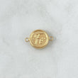 Herraje Fe 0.8gr / 2cm / Circulo Texturizado Oro Amarillo 18K