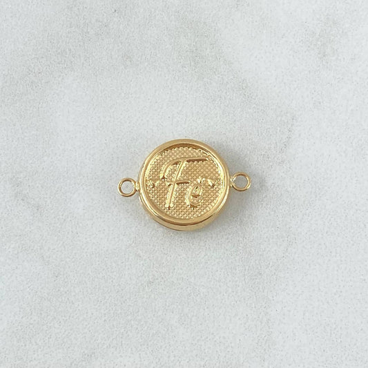Charm Fe 0.9gr / 2cm / Textured Circle 18K Yellow Gold