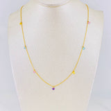 Classic Link Chain with Cubic Zirconia 1.8g / 18 in / 0.79mm Yellow Gold 18K