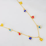 Classic Link Chain Turkish Eyes 2.9g / 18 in / 0.75mm Yellow Gold 18K