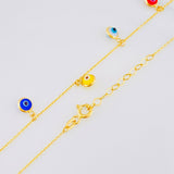 Classic Link Chain Turkish Eyes 2.9g / 18 in / 0.75mm Yellow Gold 18K