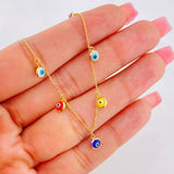 Classic Link Chain Turkish Eyes 2.9g / 18 in / 0.75mm Yellow Gold 18K