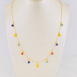 Classic Link Chain Turkish Eyes 2.9g / 18 in / 0.75mm Yellow Gold 18K
