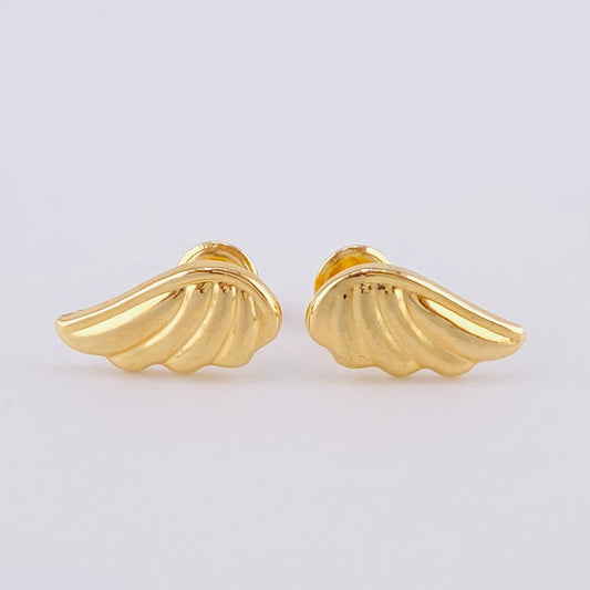 Stud Earrings Wings 0.95 g / in / 7 mm Yellow Gold 18K