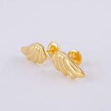 Stud Earrings Wings 0.95 g / in / 7 mm Yellow Gold 18K