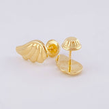 Stud Earrings Wings 0.95 g / in / 7 mm Yellow Gold 18K