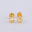 Plain Bead Stud Earrings 0.55 g / in / 5 mm Yellow Gold 18K