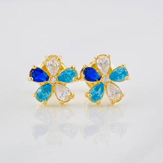 Topos Flor 1g / in / 8mm Oro Amarillo 18K