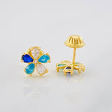 Topos Flor 1g / in / 8mm Oro Amarillo 18K