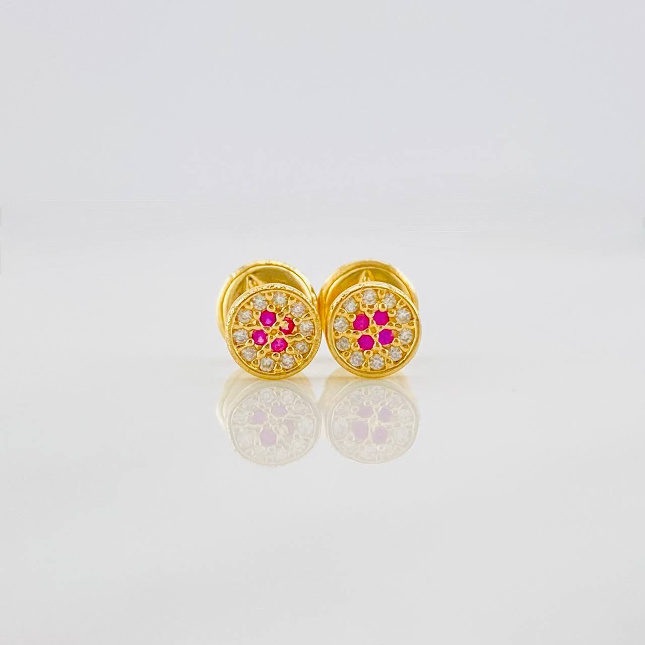 Topos Circulo Tupido 0.7g / in / 4.8mm Oro Amarillo 18K