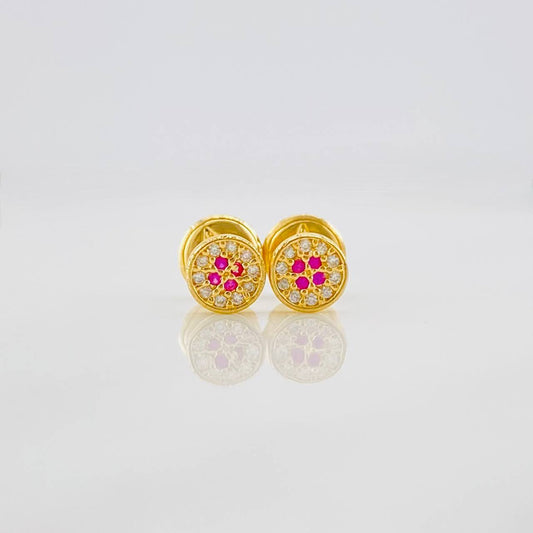 Topos Circulo Tupido 0.7g / in / 4.8mm Oro Amarillo 18K