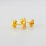 Topos Circulo Tupido 0.7g / in / 4.8mm Oro Amarillo 18K