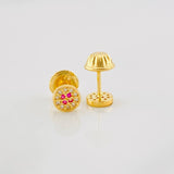 Topos Circulo Tupido 0.7g / in / 4.8mm Oro Amarillo 18K