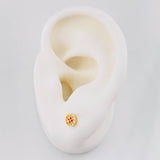 Topos Circulo Tupido 0.7g / in / 4.8mm Oro Amarillo 18K