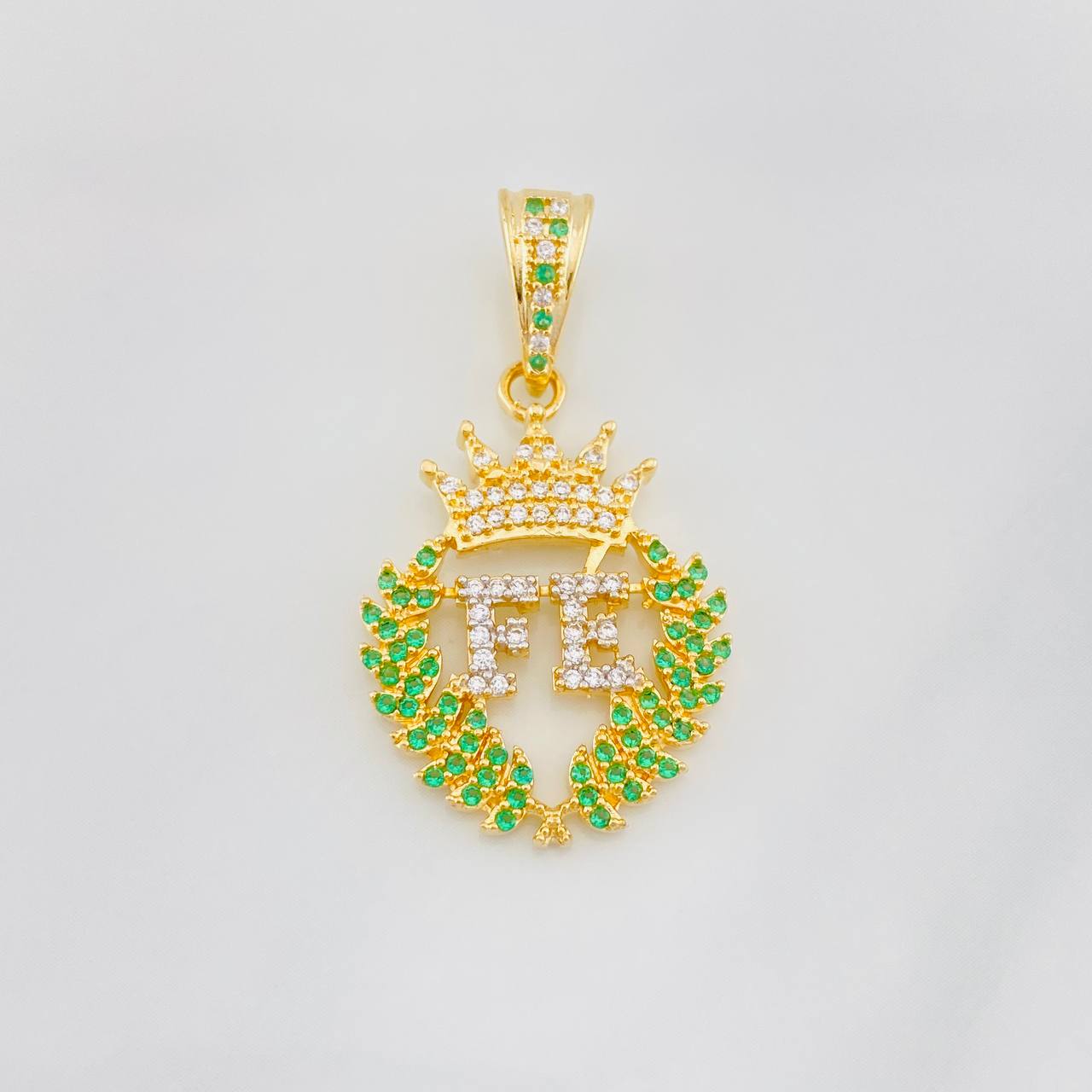 Pendant Faith 5.3g / 1 1/2 in Two-Tone Yellow White Gold 18K