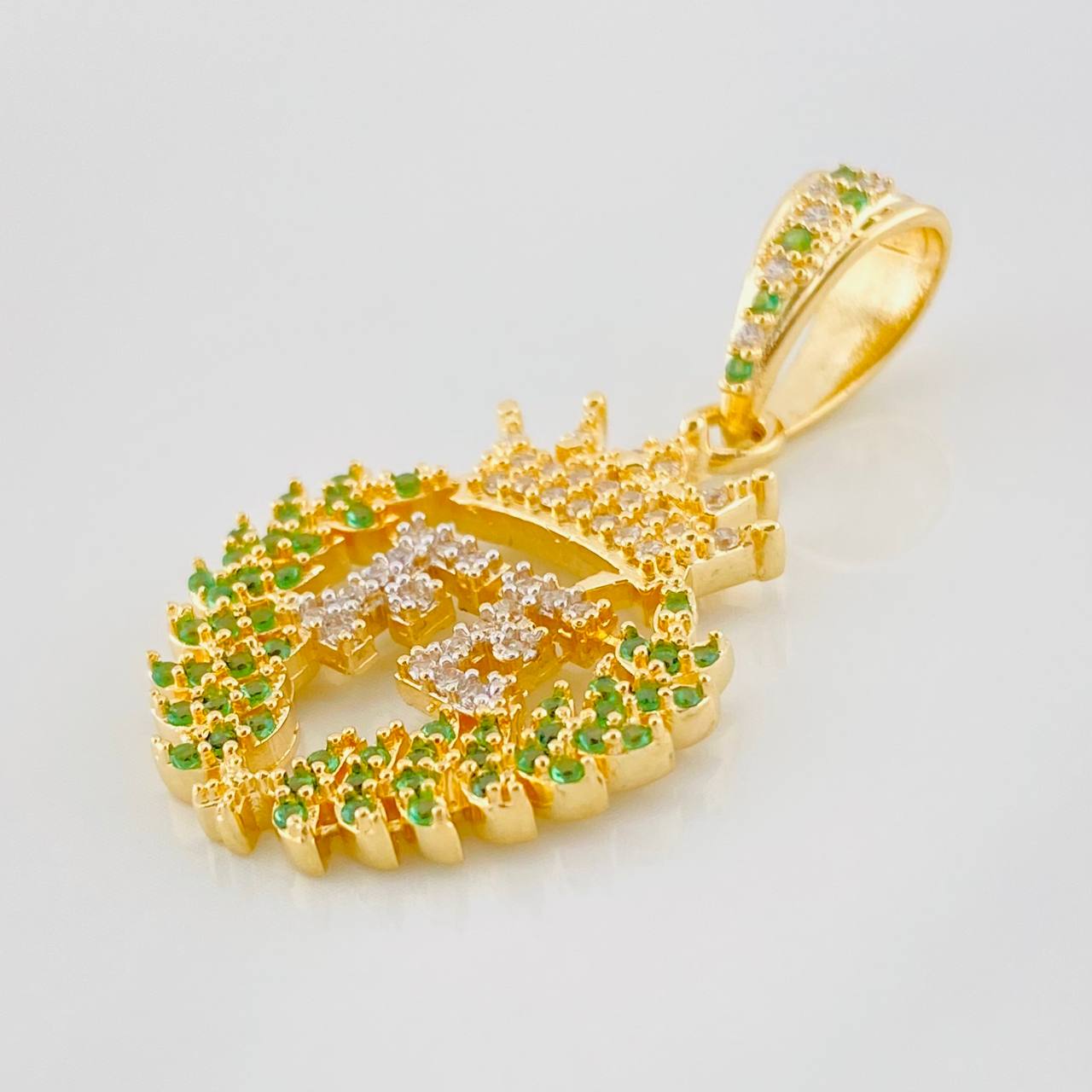 Pendant Faith 5.3g / 1 1/2 in Two-Tone Yellow White Gold 18K