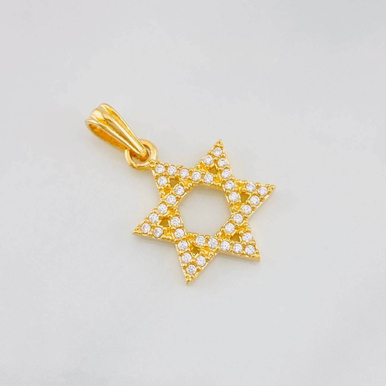 Pendant Star of David 1.6g / 1 in Yellow Gold 18K