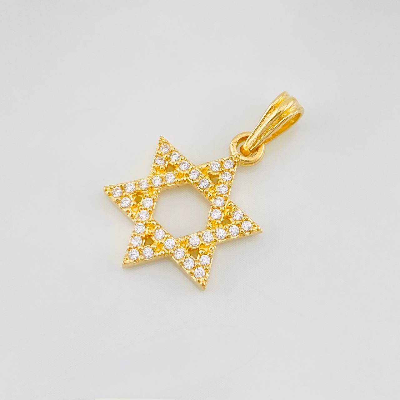 Pendant Star of David 1.6g / 1 in Yellow Gold 18K
