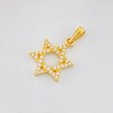 Pendant Star of David 1.6g / 1 in Yellow Gold 18K