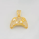 Dije Control Play 5.25g / 3/4 in Dos Oros Amarillo Blanco 18K