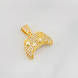 Dije Control Play 5.25g / 3/4 in Dos Oros Amarillo Blanco 18K