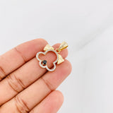 Pendant Dog Silhouette 3.6g / 1 in Two-Tone Yellow White 18K