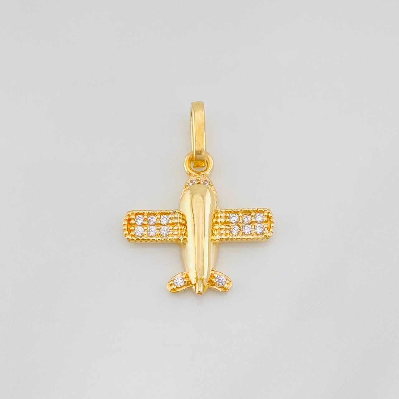 Dije Avión 1.25g / 3/4 in Oro Amarillo 18K