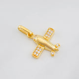 Dije Avión 1.25g / 3/4 in Oro Amarillo 18K