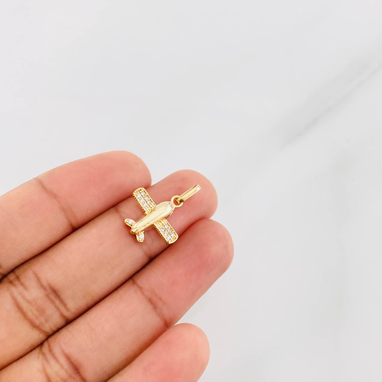 Dije Avión 1.25g / 3/4 in Oro Amarillo 18K