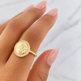 Anillo San Benito 2.1g / T7 3/4 Oro Amarillo 18K