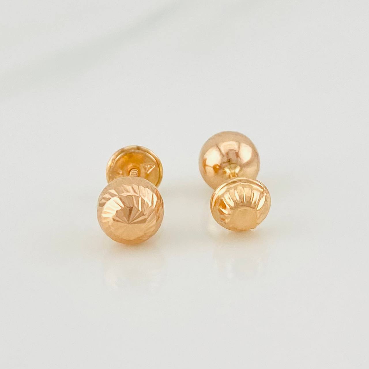 Topos Bola Diamantada 0.7g / in / 6mm Oro Rosa 18K