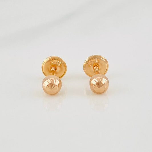 Topos Bola Diamantada 0.45g / in / 4mm Oro Rosa 18K