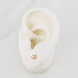 Diamond Cut Bead Stud Earrings 0.45g / in / 4mm 18K Rose Gold
