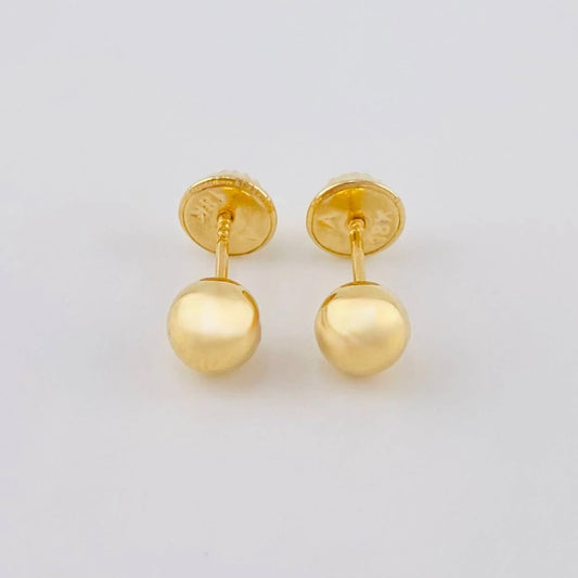 Topos Bola Lisa 0.65g / in / 6mm Oro Amarillo 18K