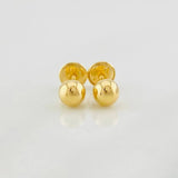 Plain Bead Stud Earrings 0.55g / in / 5mm 18K Yellow Gold