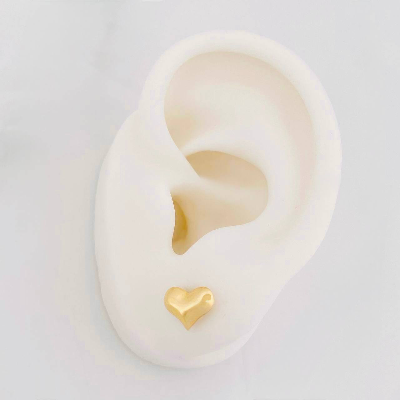 Topos Corazón 0.75g / in / 9.9mm Oro Amarillo 18K
