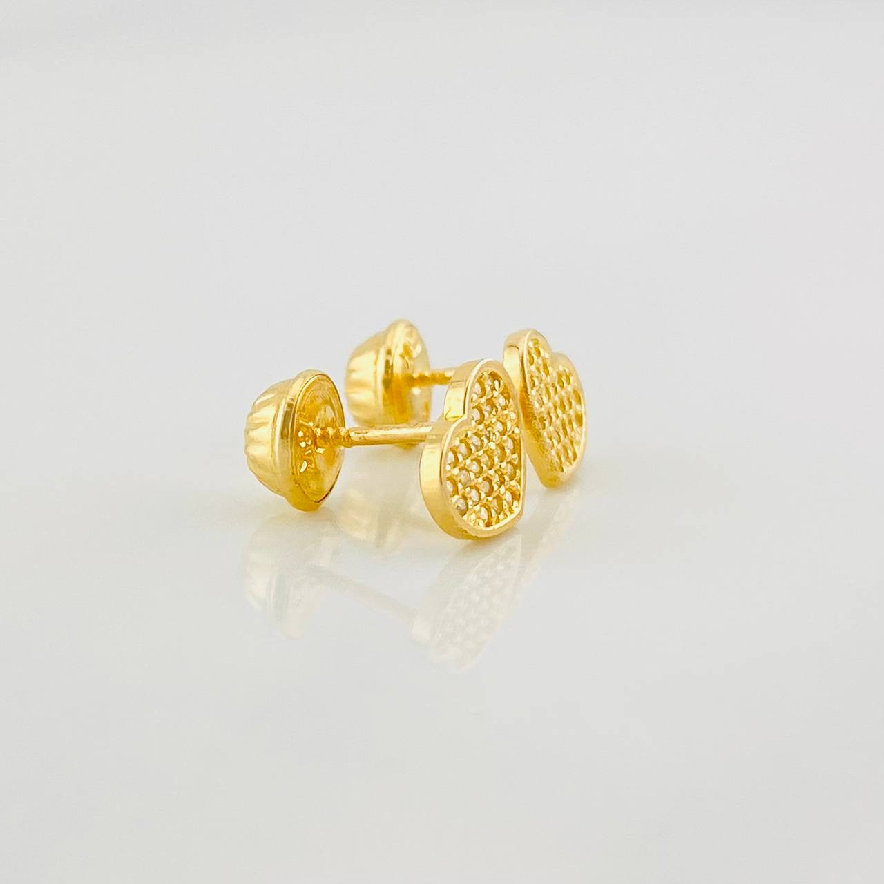 Topos Corazón Tupido 1.05g / in / 7.4mm Oro Amarillo 18K