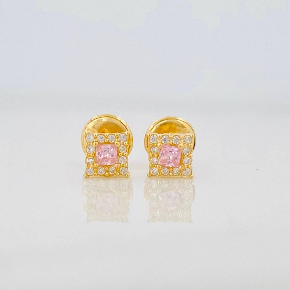 Topos Halo Cuadrado 0.7g / in / 4.5mm Oro Amarillo 18K