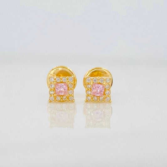 Topos Halo Cuadrado 0.7g / in / 4.5mm Oro Amarillo 18K
