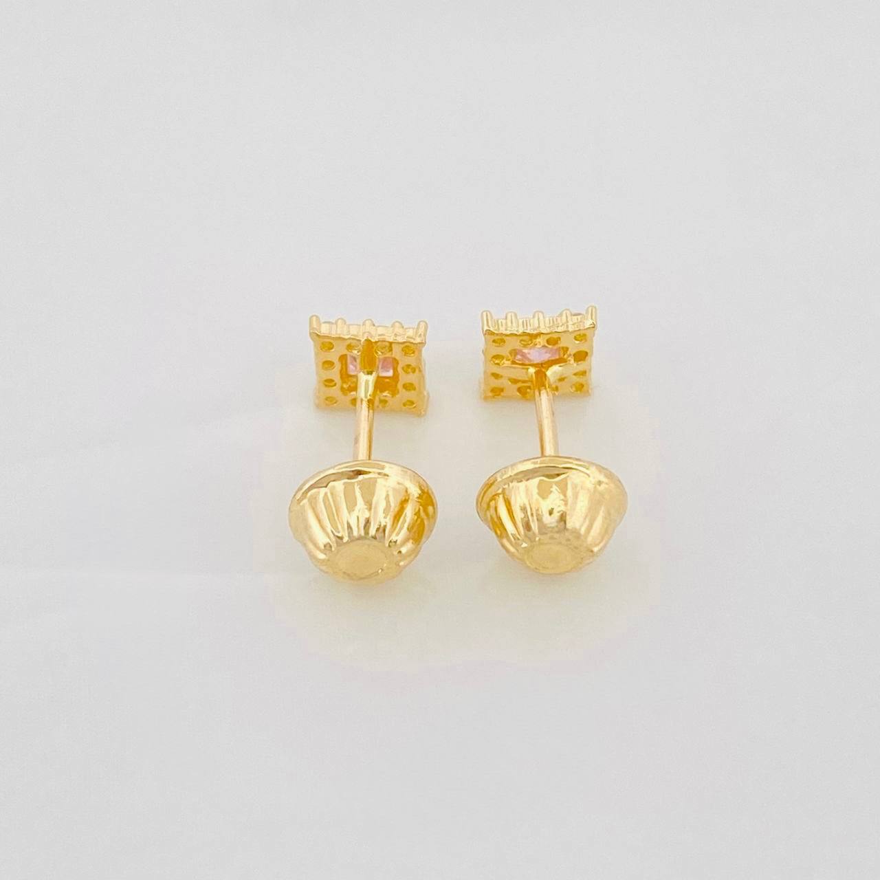 Topos Halo Cuadrado 0.7g / in / 4.5mm Oro Amarillo 18K
