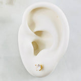 Stud Earrings Heart 1.05gr / 5mm Yellow Gold 18K *