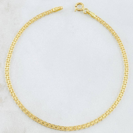 Pulso China 2.45gr / 7 1/2 in / 2.4mm Oro Amarillo +1 18K ©