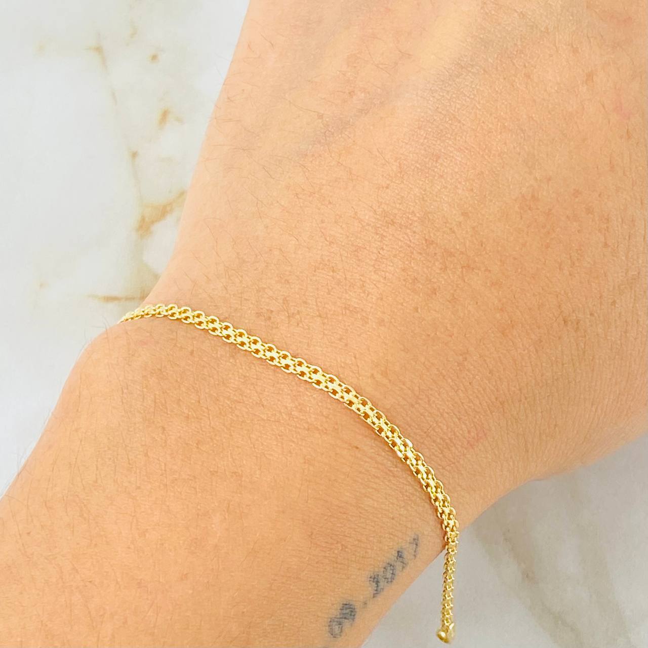 Bismark Bracelet 2gr / 7 1/2 in / 2.25mm Yellow Gold +1 18K !