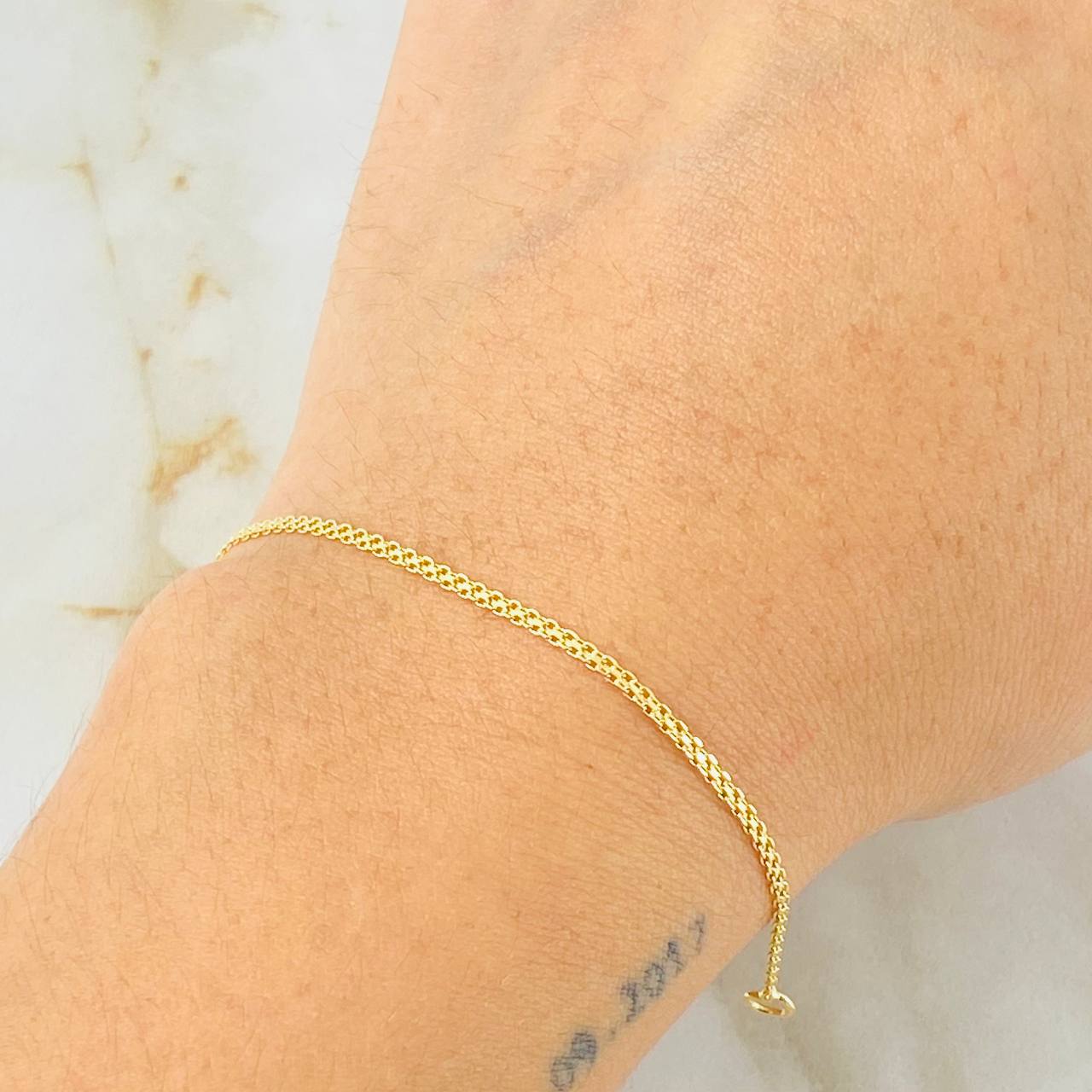 Bismark Bracelet 1.2gr / 7 1/2 in / 1.4mm Yellow Gold +1 18K ©