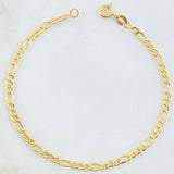 Pulso Figaro 1.75gr / 7 1/2 in / 2.8mm Oro Amarillo +1 18K ©