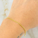 Pulso Cubano 1.4gr / 6 3/4 in / 2.3mm Oro Amarillo +1 18K