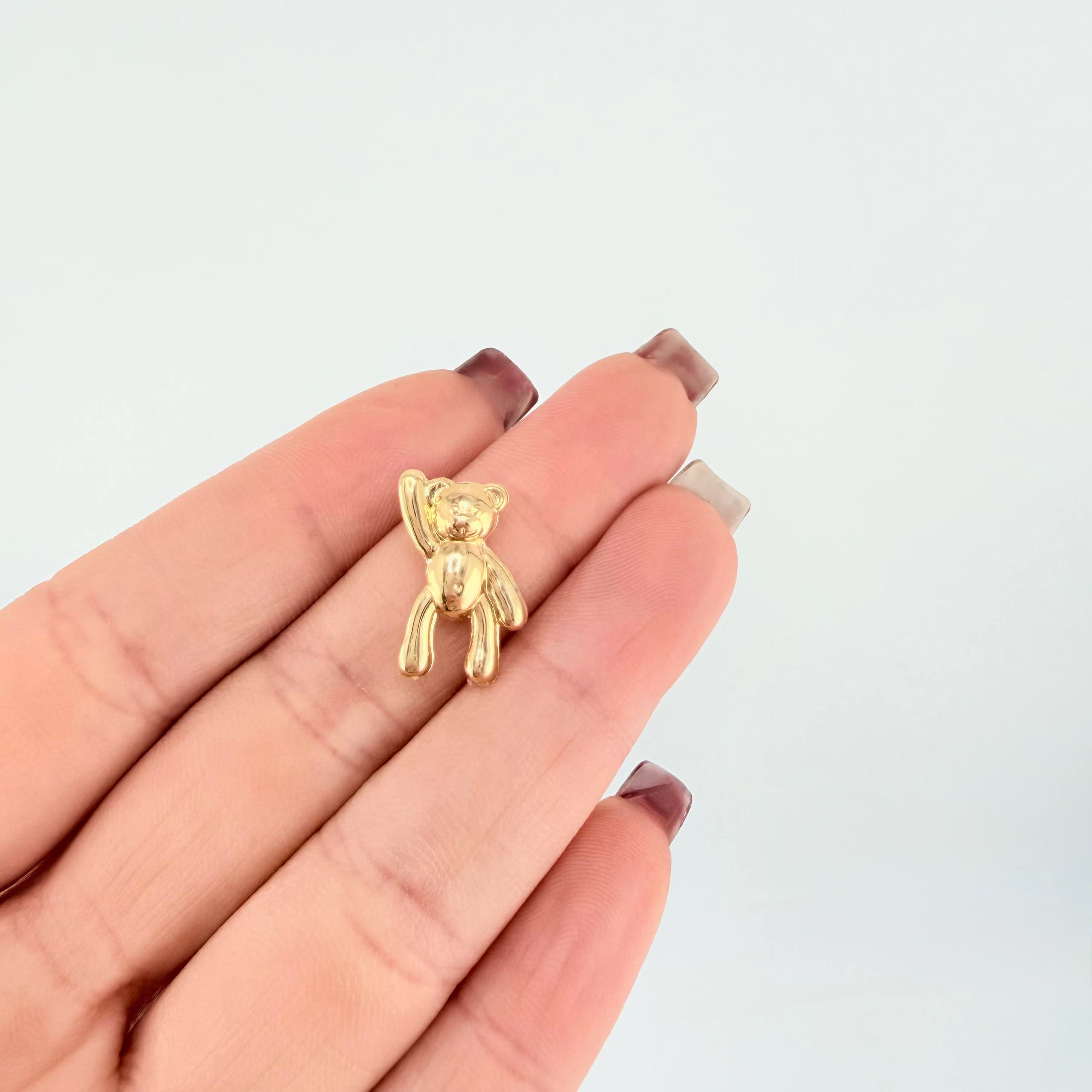 Dije Oso Manito Arriba 0.8gr / 3/4 in / Oro Amarillo 18K *