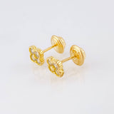 Topos Trebol Tupido 1.1gr / 5mm Oro Amarillo 18K