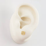 Clover Stud Earrings 0.65 g / in / 3.8 mm Yellow Gold 18K