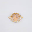 Herraje Circulo Corona 1.5gr / 3/4 in / Dos Oros Amarillo Rosa 18K *
